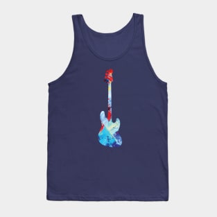 Bass Guitar Paint Texture Tank Top